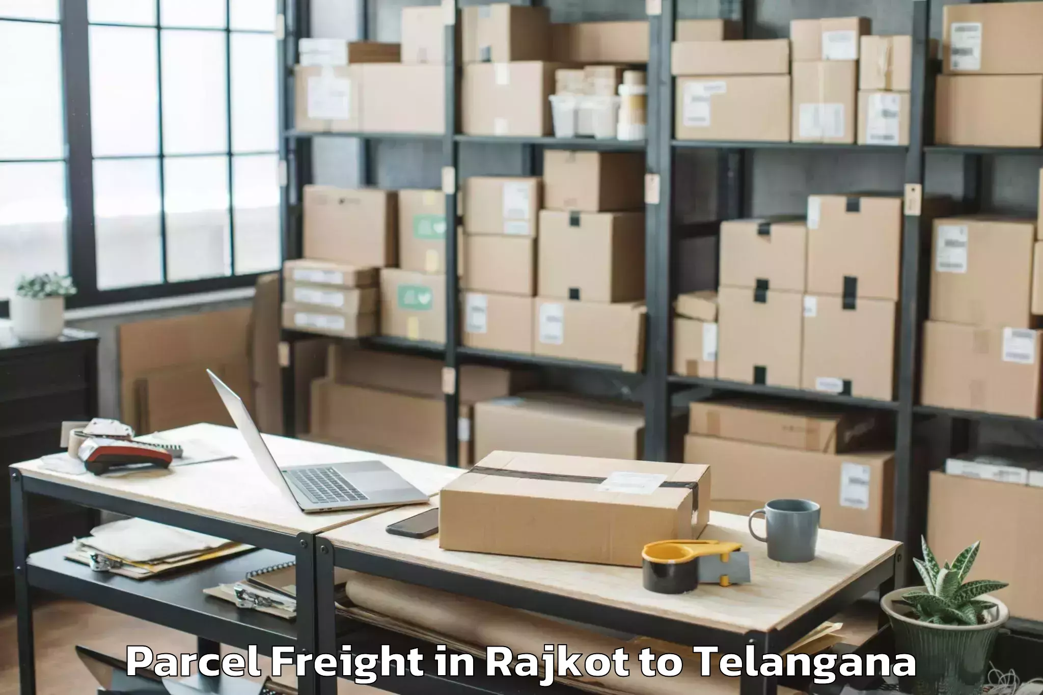 Leading Rajkot to Bellampalli Parcel Freight Provider